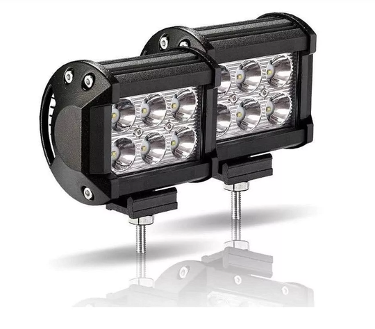 X2 Barra Focos Neblineros Led 18w Blanco Expansion Auto Moto-0