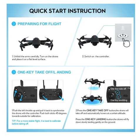 Drone Cámara Full Hd Wifi 2,4 Ghz Fpv Plegable Recargable-2