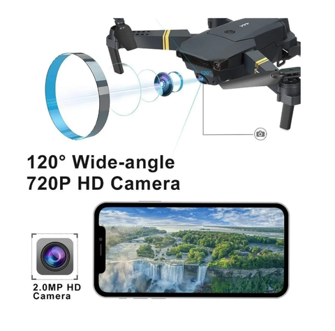 Drone Cámara Full Hd Wifi 2,4 Ghz Fpv Plegable Recargable-3