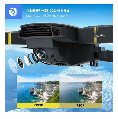 Drone Cámara Full Hd Wifi 2,4 Ghz Fpv Plegable Recargable-5