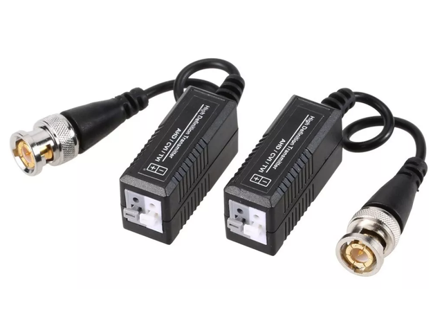 Par Video Balun Pasivo Doble Con Cable 1080p Hdcvi Ahd Hdtvi-0