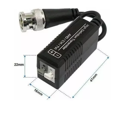 Par Video Balun Pasivo Doble Con Cable 1080p Hdcvi Ahd Hdtvi-1