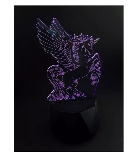 Hermosa Lampara Ilusión 3d Bluetooth Rgb Usb unicornio-1