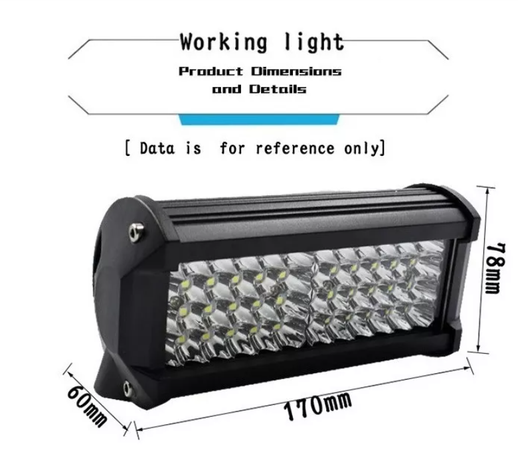 X2 Barra Foco Neblineros Led 144w Blanco Expansion Auto Moto-3