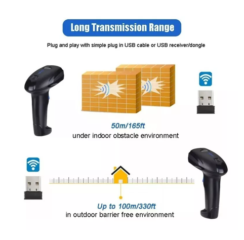 Lector Código De Barra Laser Pistola Inalámbrica Usb 2.4g-3