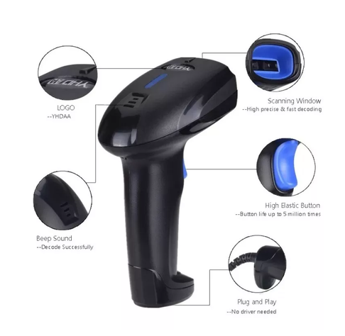 Lector Código De Barra Laser Pistola Inalámbrica Usb 2.4g-0