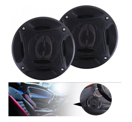 Kit 2 Parlantes Auto 10cm Redondo 200wmax Coaxial -1