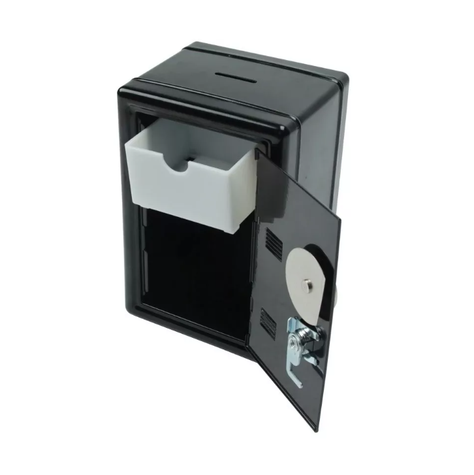 Caja Fuerte Metálica Pequeña Con Llave Para Dinero 18 X12 Cm-1