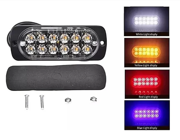 Foco Neblinero Estroboscopico 12-24v Destellante 12 Led-0