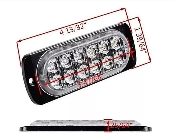 Foco Neblinero Estroboscopico 12-24v Destellante 12 Led-2