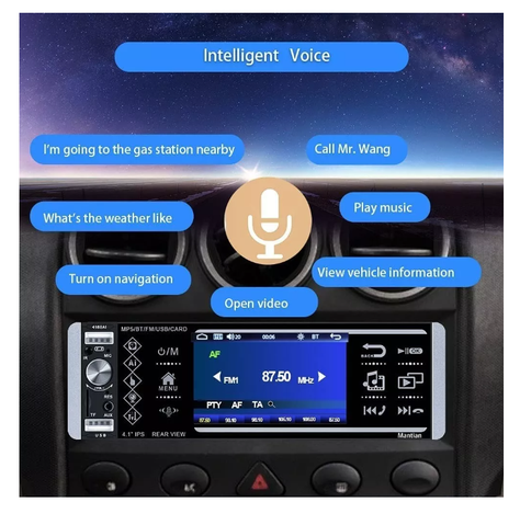 Radio Auto 1 Din Con Pantalla 4.1 Bluetooth Mp3 Usb Control-6