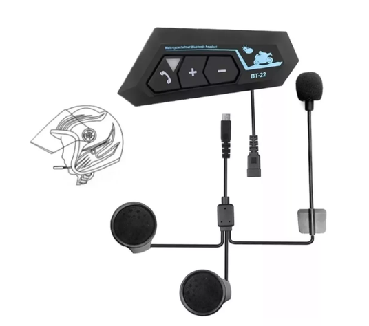 Audifono Casco Moto Auriculares Bluetooth Inteligente Musica-0