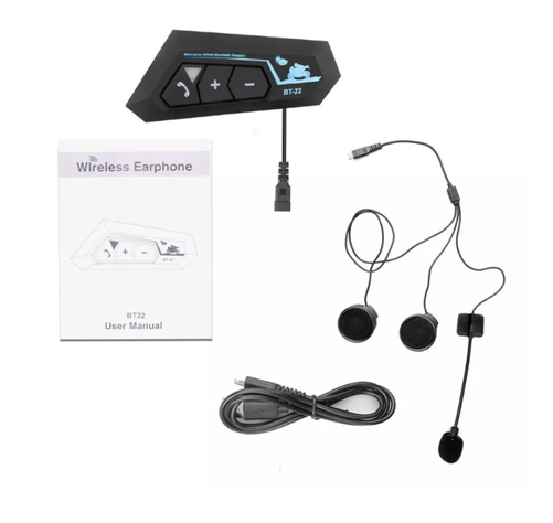 Audifono Casco Moto Auriculares Bluetooth Inteligente Musica-2