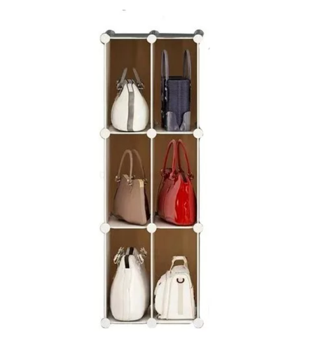 Organizador De Bolsos 6 Módulos Dormitorio Estante Armable-0