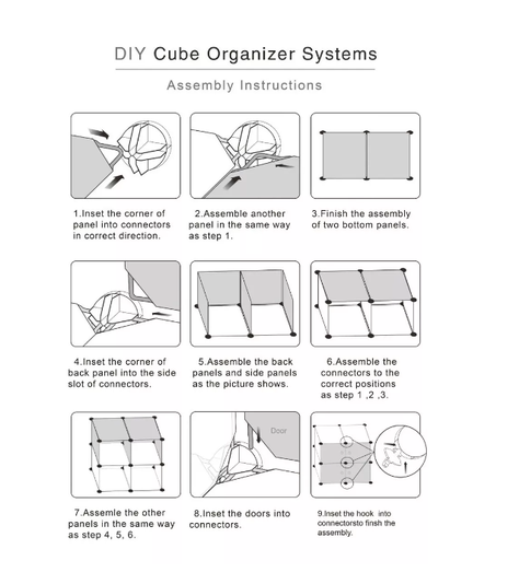 Organizador De Bolsos 6 Módulos Dormitorio Estante Armable-1