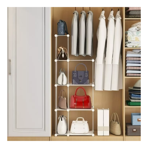 Organizador De Bolsos 6 Módulos Dormitorio Estante Armable-5