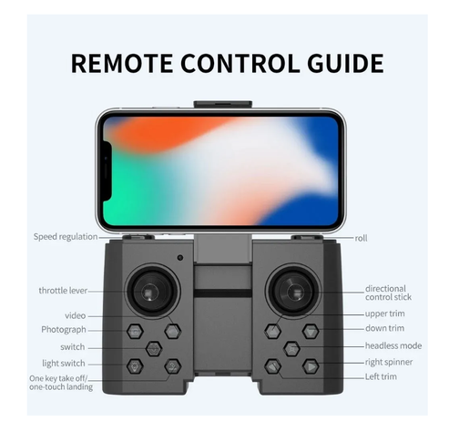 Mini Drone Cámara Full Hd Wifi 2,4 Ghz Smart Fpv Plegable-5