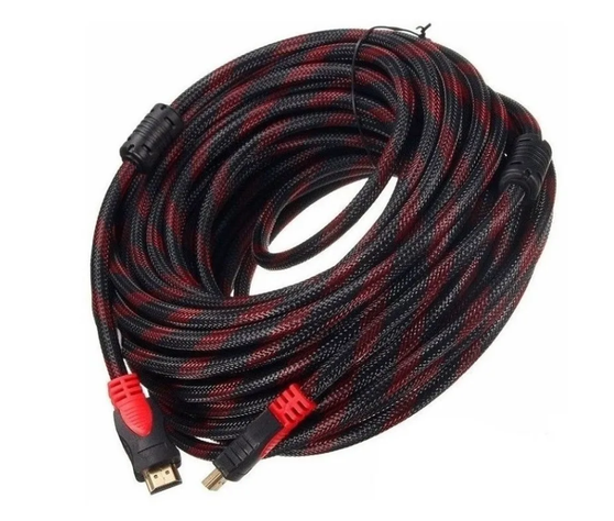 Cable Hdtv 10 Metros Full Hd Blindado,enmallado Y Reforzado-0