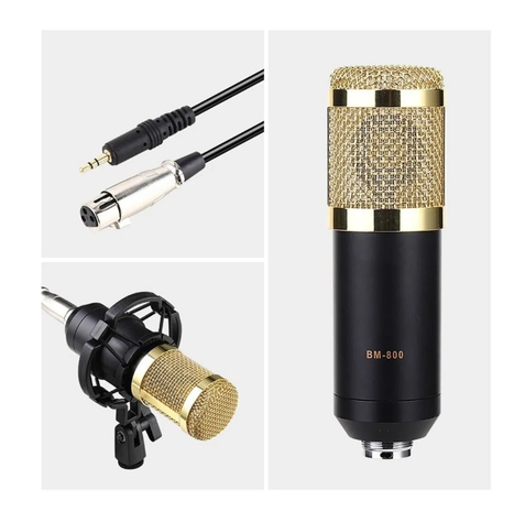 Kit Micrófono Estudio Condensador Profesional Soporte Brazo-2