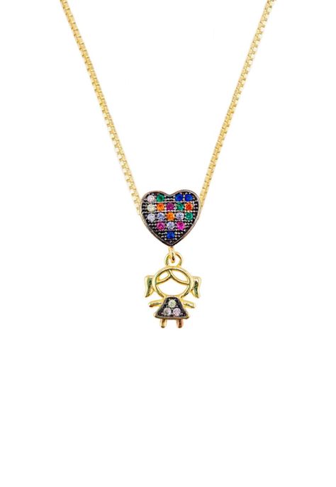 Collar Niña Microcircones Baño de Oro 24k.-0