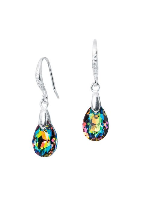 Aros Gota de Luz Cristales Genuinos Vitral Medium.-0