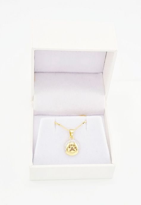 Collar Patita Microcircon Baño de Oro 24k-2