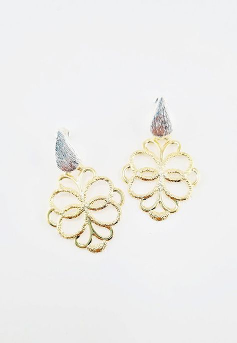 Aros Raquel Baño de Oro 24k-1