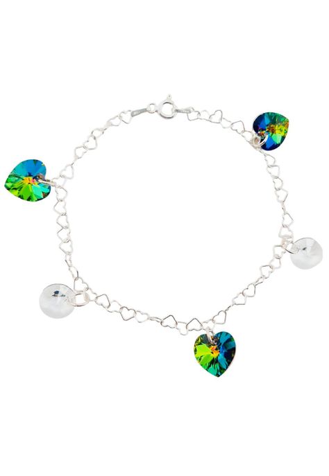 Pulsera Romance Plata italiana 925 Cristales Genuinos Vitral Medium-0