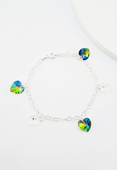 Pulsera Romance Plata italiana 925 Cristales Genuinos Vitral Medium-1