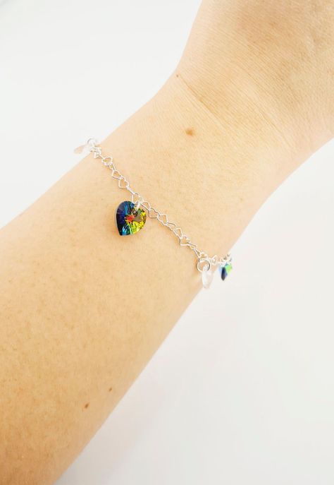 Pulsera Romance Plata italiana 925 Cristales Genuinos Vitral Medium-3