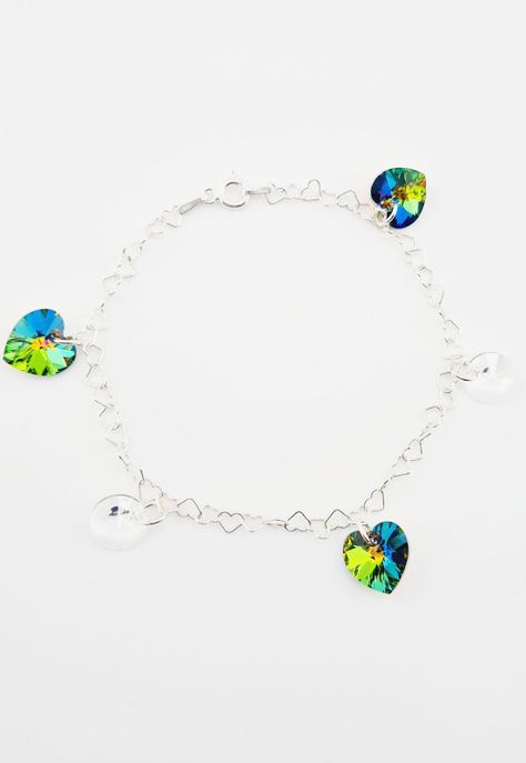 Pulsera Romance Plata italiana 925 Cristales Genuinos Vitral Medium-4