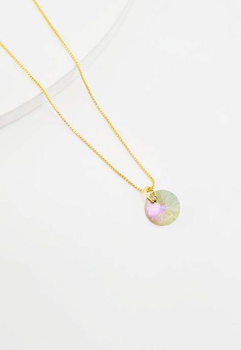 Collar Punto de Luz Gold Cristales Genuinos Paradise Shine-1