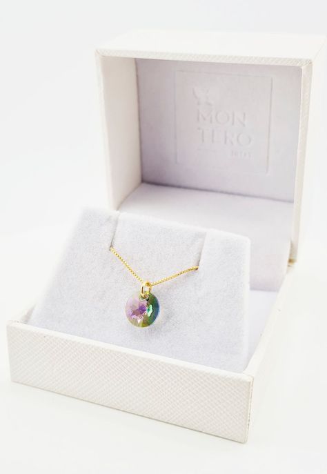 Collar Punto de Luz Gold Cristales Genuinos Paradise Shine-3