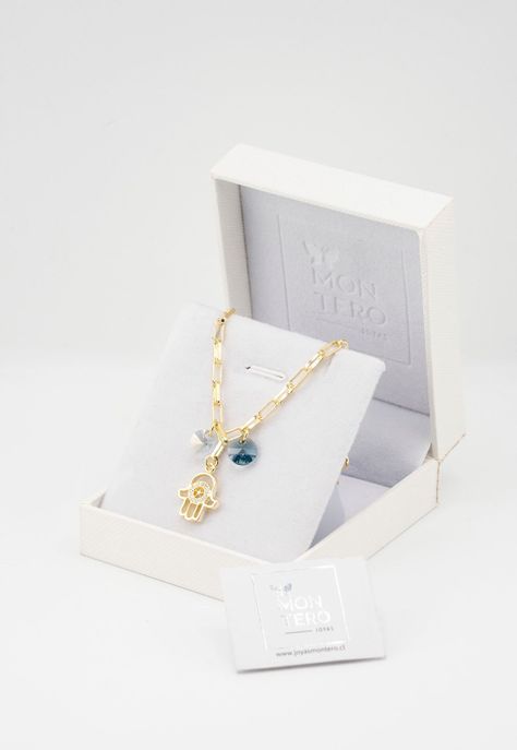 Pulsera Blue Gold Baño de Oro 24k y Cristales Genuinos Denim Blue-3