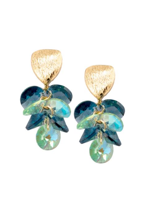 Aros Paula Gold Baño de Oro y Cristales Mont Blend-0