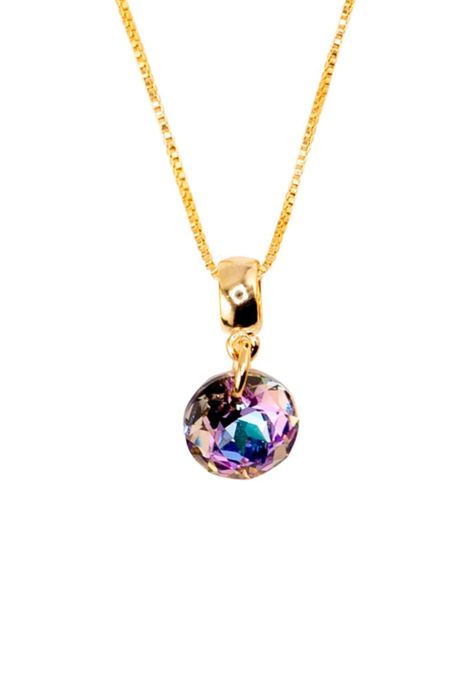 Collar Bali Gold Cristal Genuino Vitral Light-0