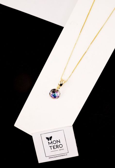 Collar Bali Gold Cristal Genuino Vitral Light-1