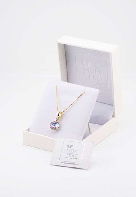 Collar Bali Gold Cristal Genuino Vitral Light-2