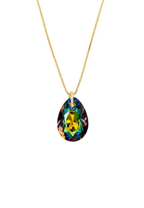 Collar Gota de Luz Gold Cristales Genuinos Vitral Medium-0