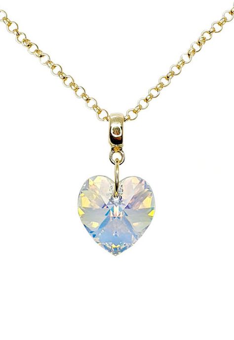 Collar Gran Romance Gold Cristal Genuino Aurora Boreal-0