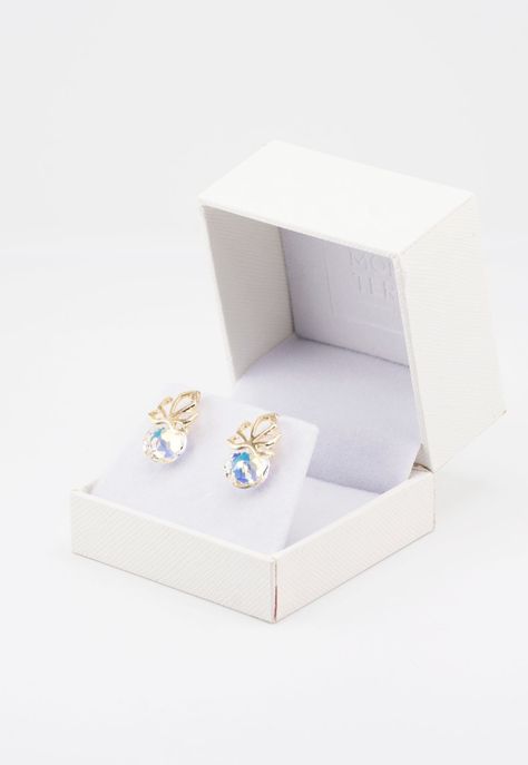 Aros Bali Gold Cristales Genuinos Aurora Boreal -1