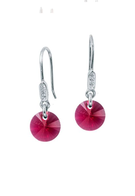 Aros Punto de Luz Circon Cristales Genuinos Scarlet-0
