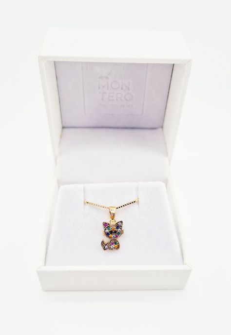 Collar Cat Microcircones Baño de Oro 24K.-3