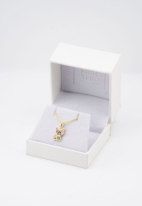 Collar Cat Microcircones Baño de Oro 24K.-4