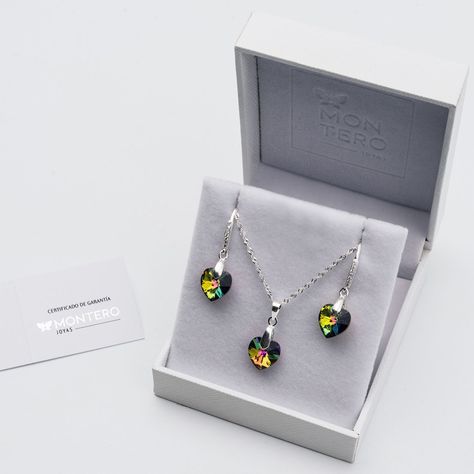 Conjunto Romance Cristales Genuinos Vitral Medium-2