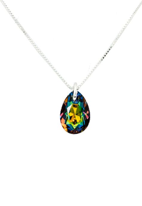 Collar Gota de Luz Cristales Genuinos Vitral Medium -0