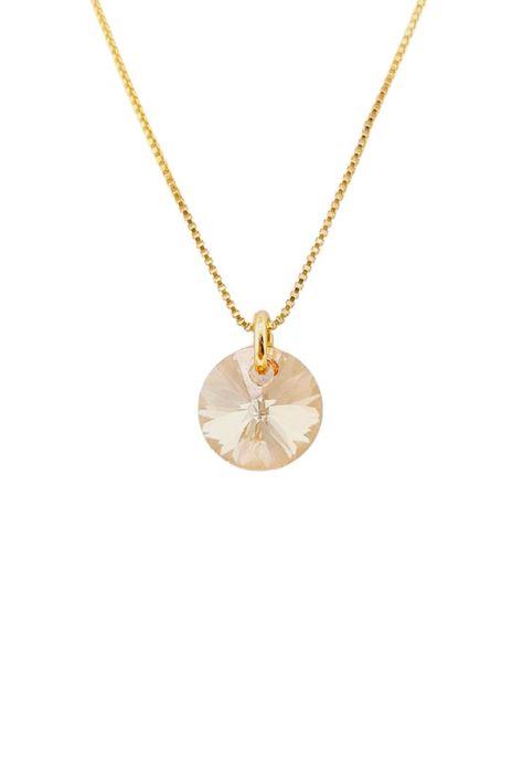 Collar Punto de Luz Gold Cristales Genuinos Golden Shadow-0