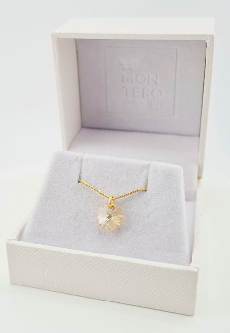 Collar Punto de Luz Gold Cristales Genuinos Golden Shadow-1