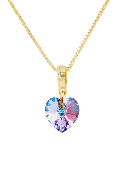 Collar Romance Gold Cristales Genuinos Vitral Light-0