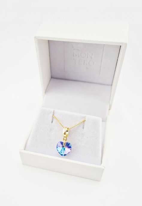 Collar Romance Gold Cristales Genuinos Vitral Light-2
